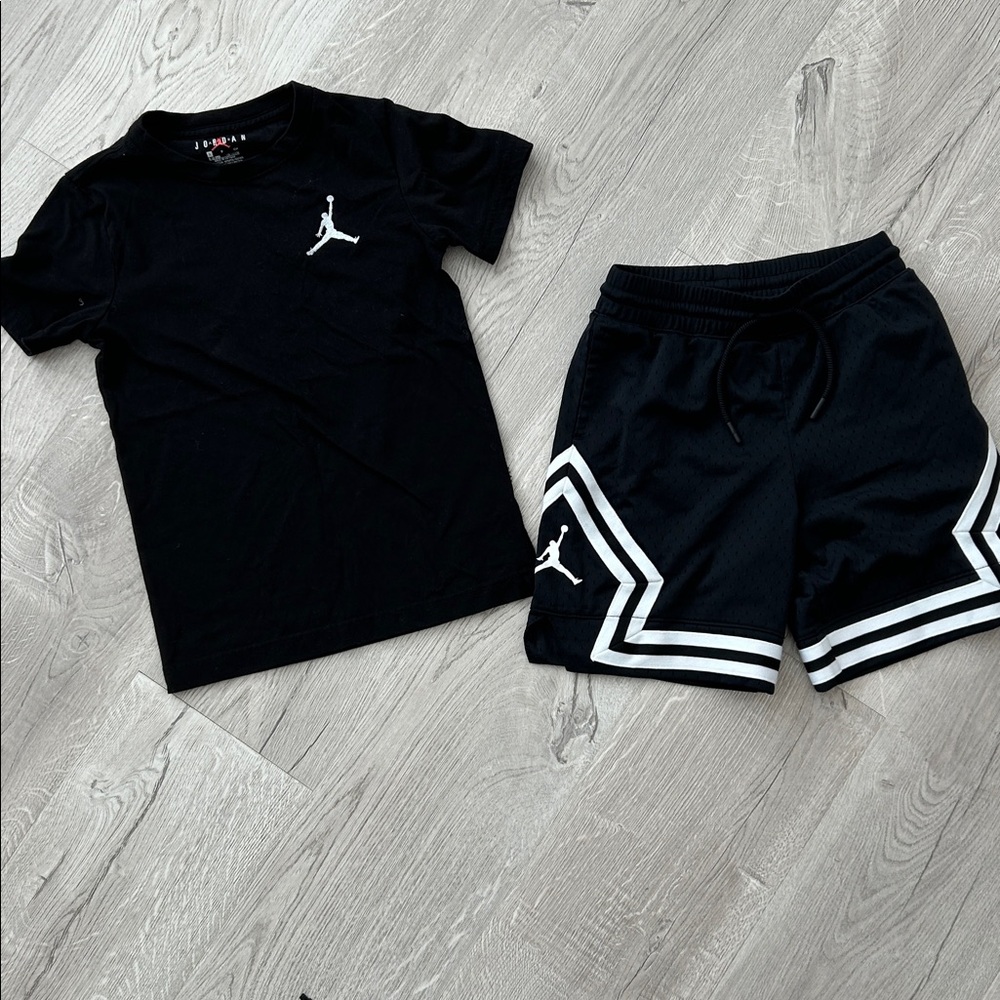 Jordan Black Boys T-Shirt and Shorts Set